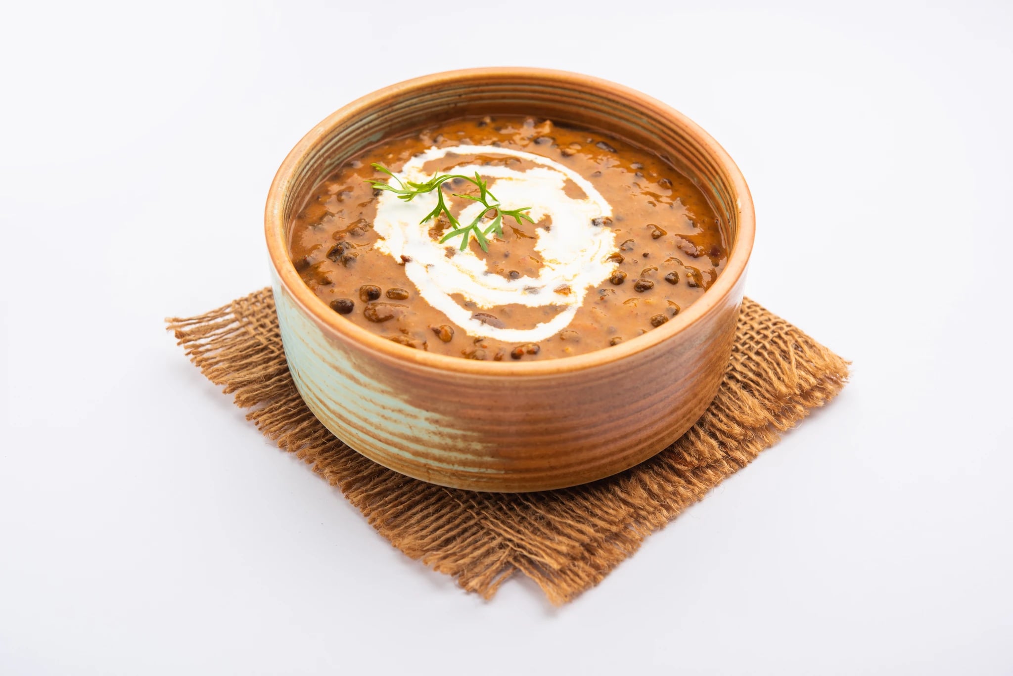 Dal makhani simmered in a bowl